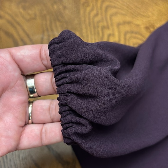 ARITZIA WILFRED Long Sleeve Off Shoulder Morel Blouse in Eggplant Colour - Picture 5 of 9